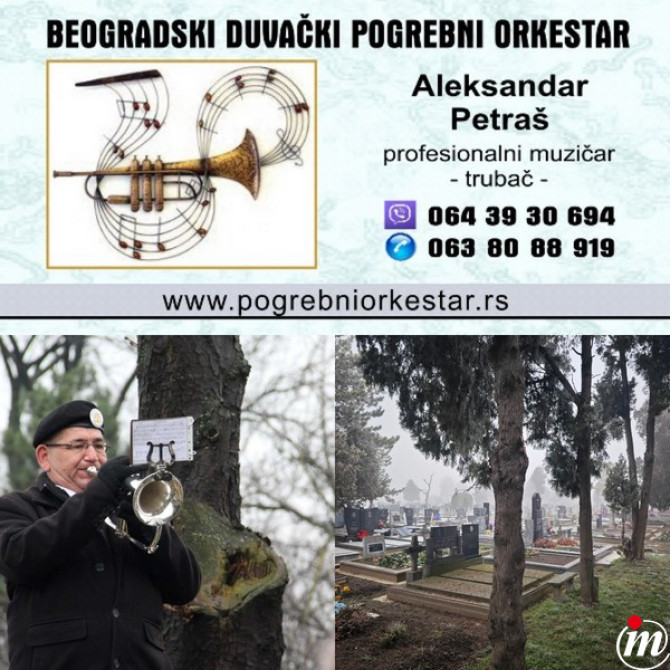 Solo truba, violina, harmonika, crkveni hor orkestar za sahrane pogrebe
