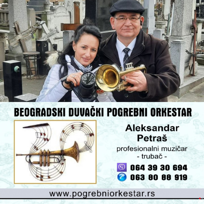 Solo truba, violina, harmonika, crkveni hor orkestar za sahrane pogrebe