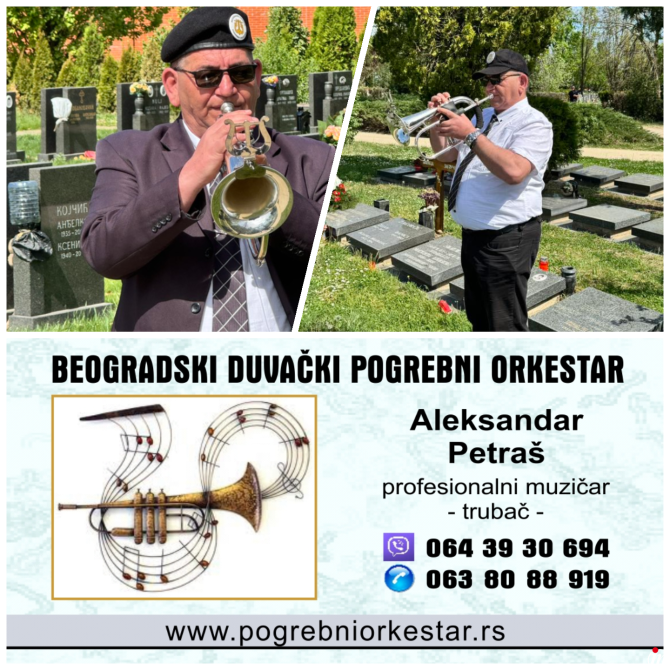 Solo truba, violina, harmonika, crkveni hor orkestar za sahrane pogrebe