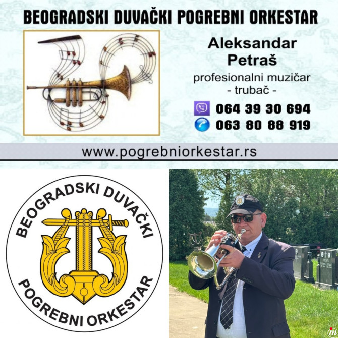 Solo truba, violina, harmonika, crkveni hor orkestar za sahrane pogrebe