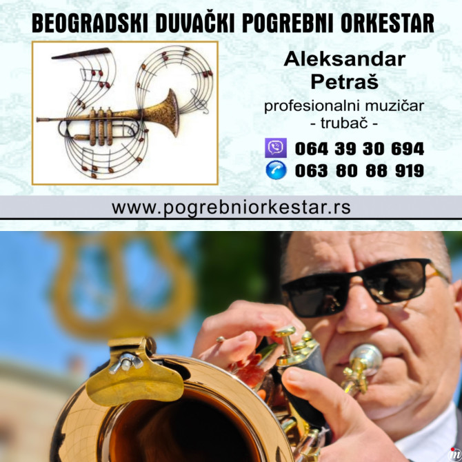 Solo truba, violina, harmonika, crkveni hor orkestar za sahrane pogrebe