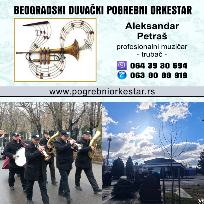 Solo truba, violina, harmonika, crkveni hor orkestar za sahrane pogrebe