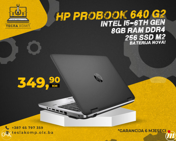 Laptop HP ProBook 640 G2 / i5-6th / 8 RAM / 256 SSD